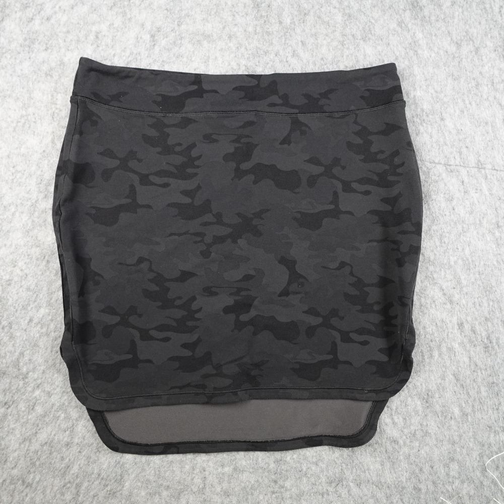 Lululemon Skirt Womens 10 Black Camo Savasana City Activewear Mini Stretch
